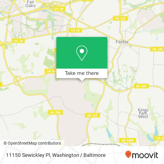 Mapa de 11150 Sewickley Pl, Fairfax, VA 22030