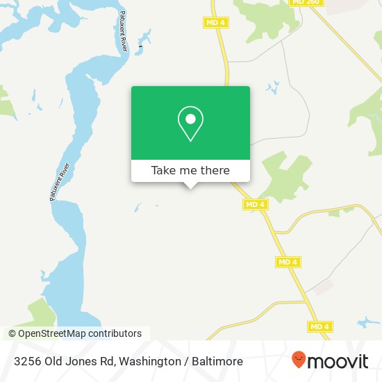 Mapa de 3256 Old Jones Rd, Dunkirk, MD 20754