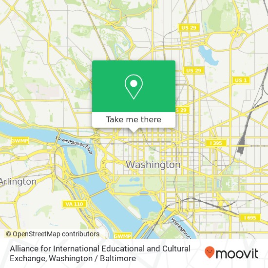 Alliance for International Educational and Cultural Exchange, 1828 L St NW map