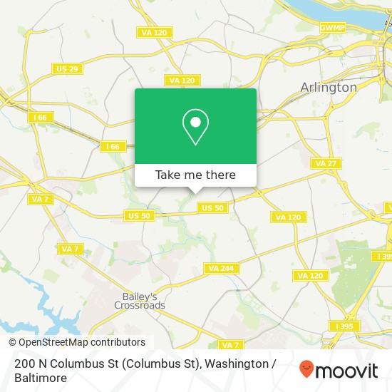 200 N Columbus St (Columbus St), Arlington, VA 22203 map