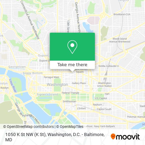 1050 K St NW map