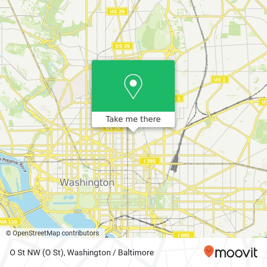 O St NW (O St), Washington, DC 20001 map