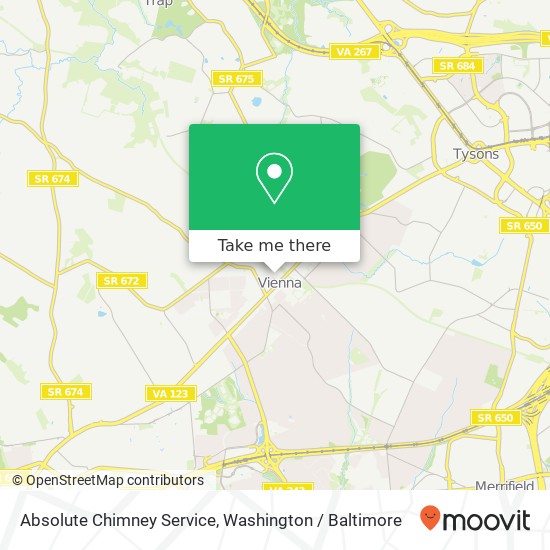 Mapa de Absolute Chimney Service, 109 Church St NE