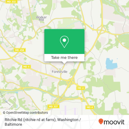 Ritchie Rd (ritchie rd at farrs), District Heights, MD 20747 map