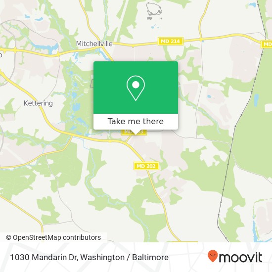 Mapa de 1030 Mandarin Dr, Upper Marlboro (LARGO), MD 20774