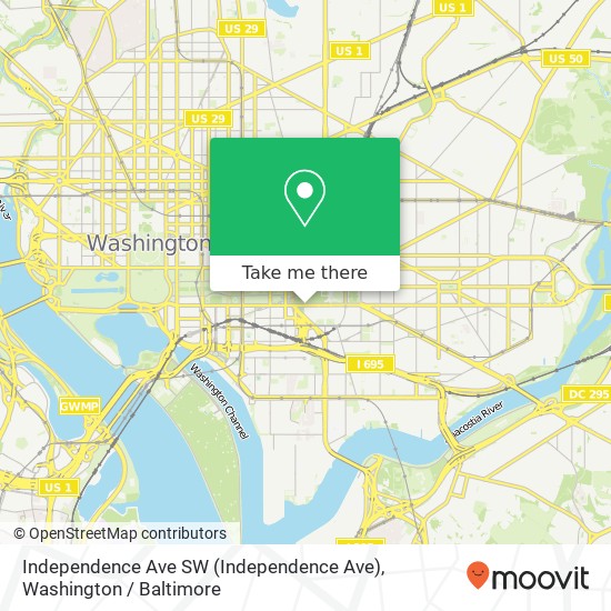 Independence Ave SW (Independence Ave), Washington, DC 20024 map