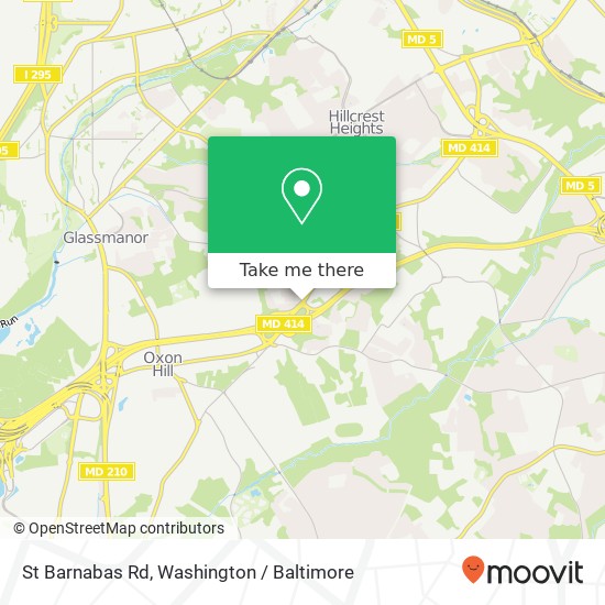 Mapa de St Barnabas Rd, Oxon Hill, MD 20745