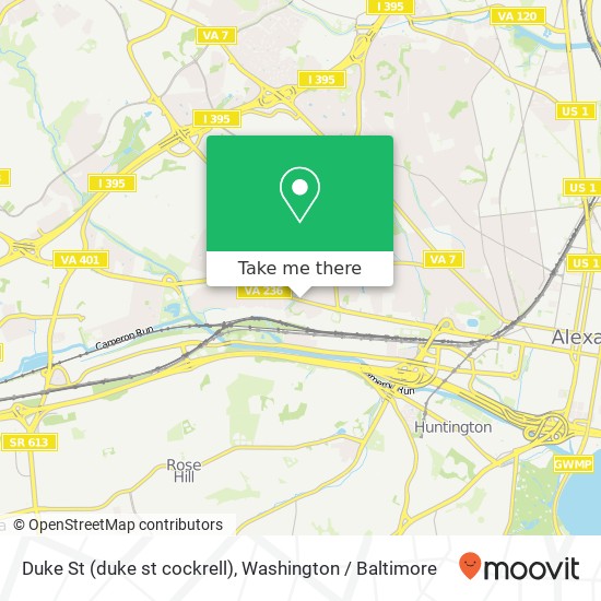 Mapa de Duke St (duke st cockrell), Alexandria, VA 22304