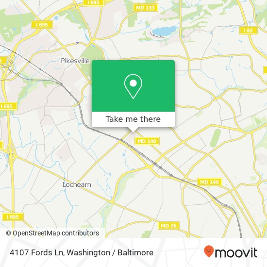 Mapa de 4107 Fords Ln, Baltimore, MD 21215