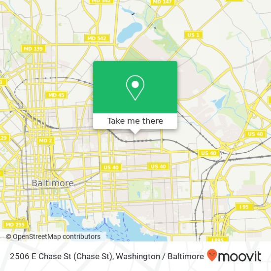 2506 E Chase St (Chase St), Baltimore, MD 21213 map