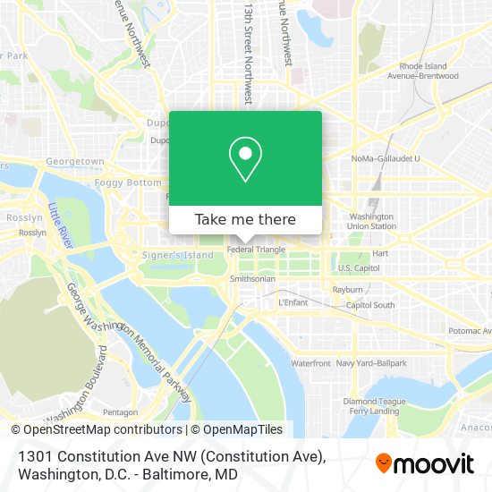 1301 Constitution Ave NW map