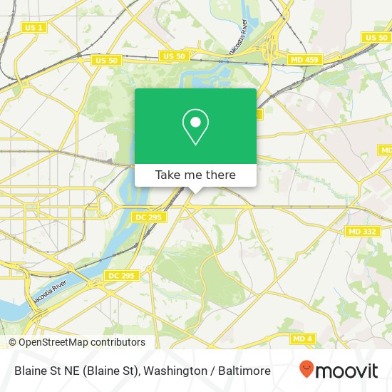 Mapa de Blaine St NE (Blaine St), Washington, DC 20019