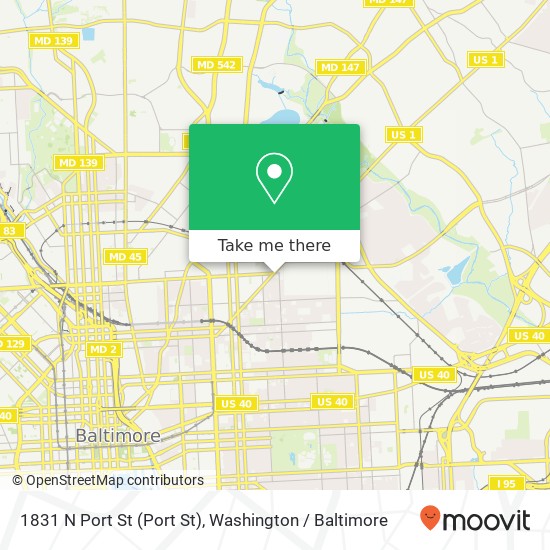 1831 N Port St (Port St), Baltimore, MD 21213 map