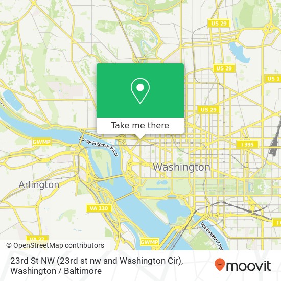 23rd St NW (23rd st nw and Washington Cir), Washington, DC 20037 map