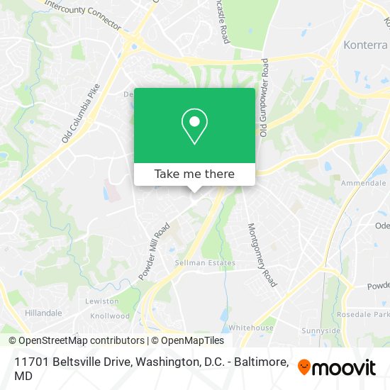 11701 Beltsville Drive map