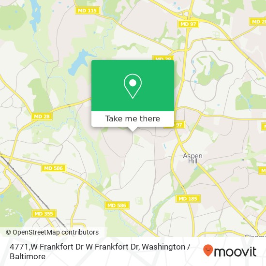 Mapa de 4771,W Frankfort Dr W Frankfort Dr, Rockville, MD 20853