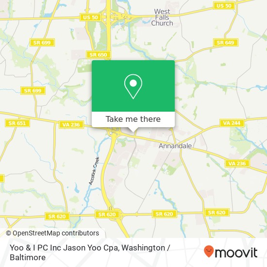 Mapa de Yoo & I PC Inc Jason Yoo Cpa, 7700 Little River Tpke