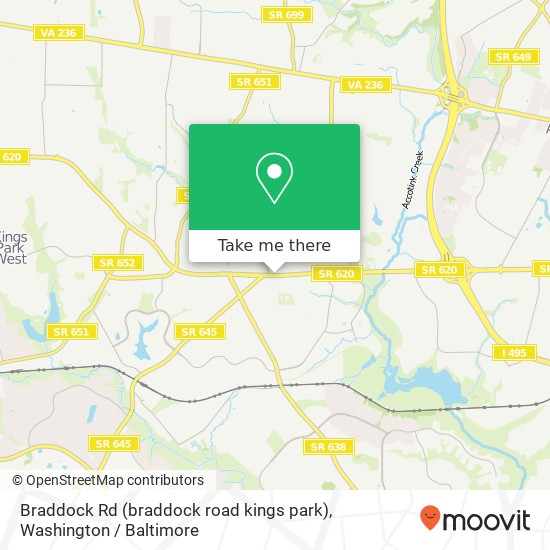 Mapa de Braddock Rd (braddock road kings park), Annandale, VA 22003