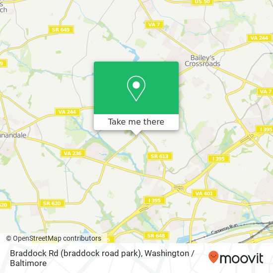Mapa de Braddock Rd (braddock road park), Alexandria, VA 22312