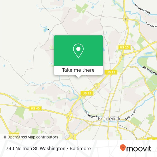 Mapa de 740 Neiman St, Frederick, MD 21702