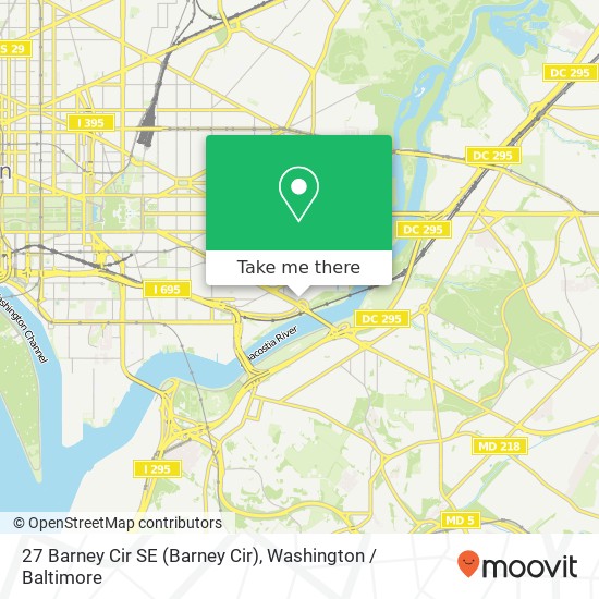 Mapa de 27 Barney Cir SE (Barney Cir), Washington, DC 20003