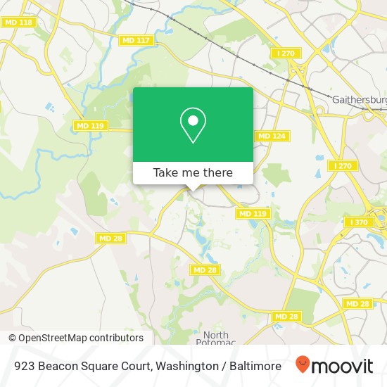 923 Beacon Square Court, 923 Beacon Square Ct, Gaithersburg, MD 20878, USA map