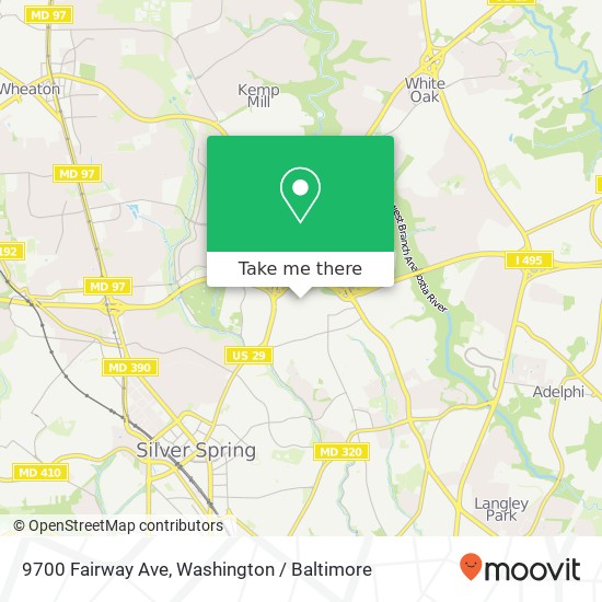 9700 Fairway Ave, Silver Spring, MD 20901 map