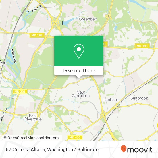 Mapa de 6706 Terra Alta Dr, Lanham, MD 20706