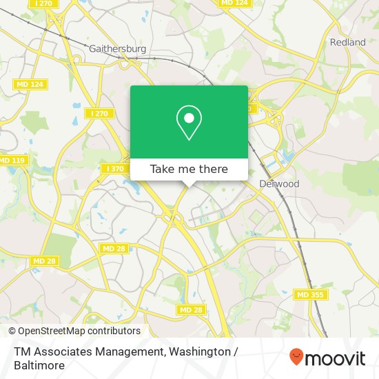 Mapa de TM Associates Management, 15825 Shady Grove Rd