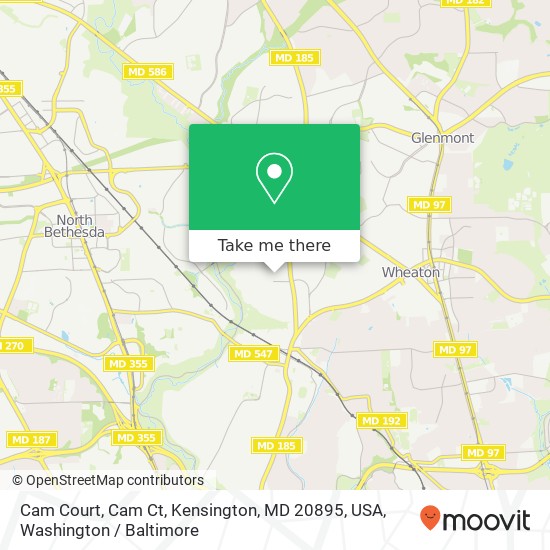 Mapa de Cam Court, Cam Ct, Kensington, MD 20895, USA