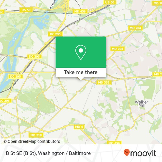 Mapa de B St SE (B St), Washington, DC 20019