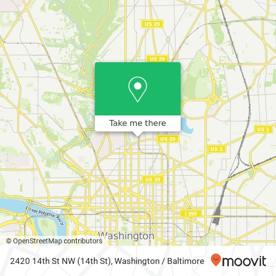 2420 14th St NW (14th St), Washington, DC 20009 map