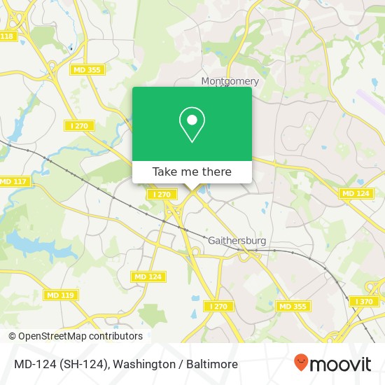 Mapa de MD-124 (SH-124), Gaithersburg (GAITHERSBURG), MD 20879