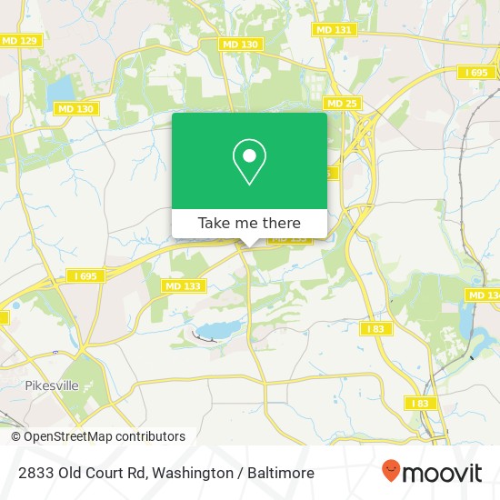 Mapa de 2833 Old Court Rd, Pikesville, MD 21208