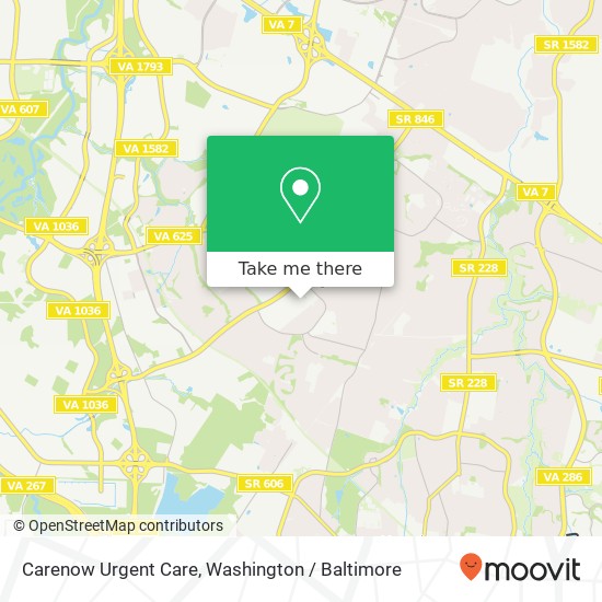 Mapa de Carenow Urgent Care, 101 Enterprise St