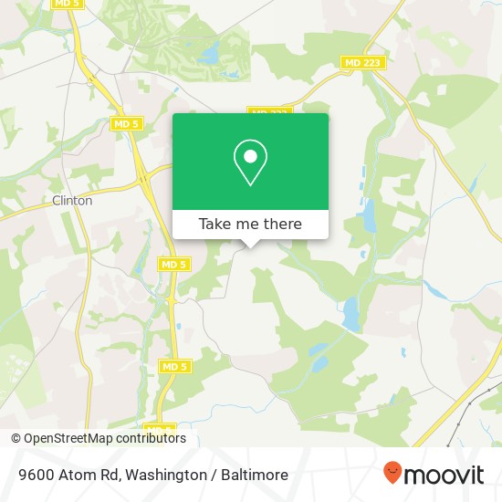 9600 Atom Rd, Clinton, MD 20735 map