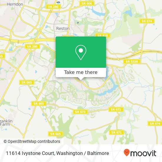 11614 Ivystone Court, 11614 Ivystone Ct, Reston, VA 20191, USA map