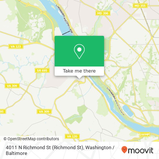 Mapa de 4011 N Richmond St (Richmond St), Arlington, VA 22207
