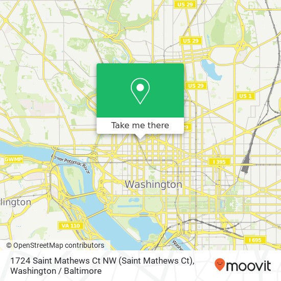 Mapa de 1724 Saint Mathews Ct NW (Saint Mathews Ct), Washington, DC 20036