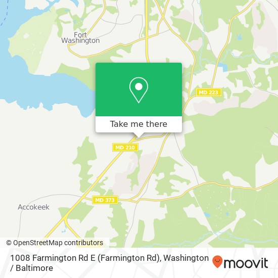 1008 Farmington Rd E (Farmington Rd), Accokeek, MD 20607 map