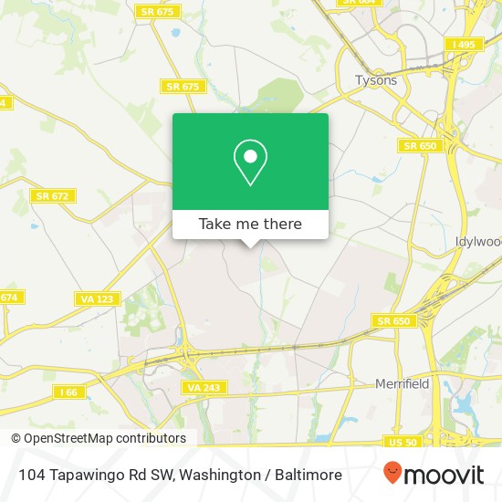 104 Tapawingo Rd SW, Vienna, VA 22180 map