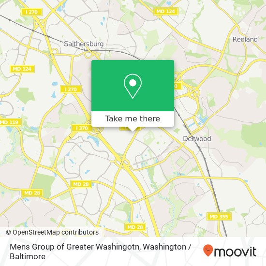 Mapa de Mens Group of Greater Washingotn, 8915 Shady Grove Ct