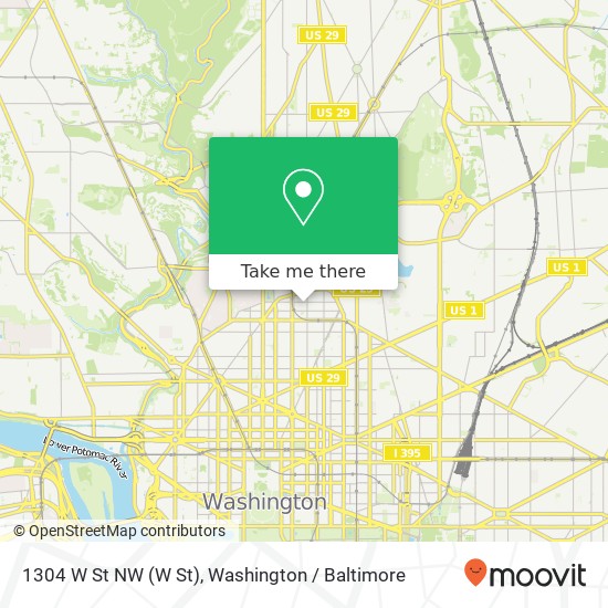 1304 W St NW (W St), Washington, DC 20009 map