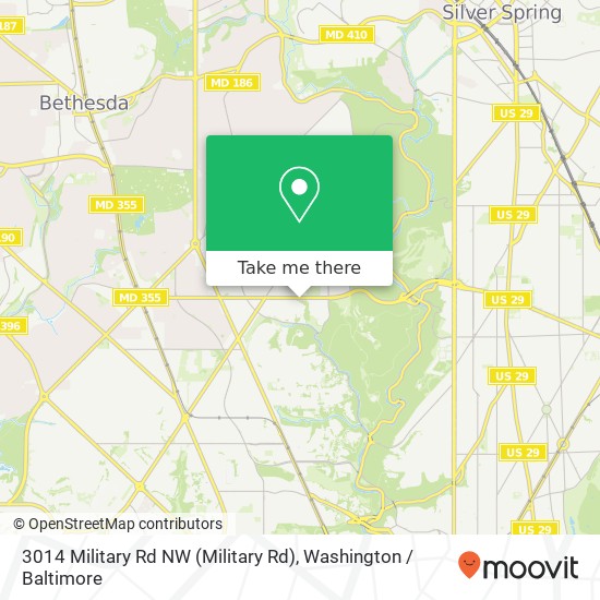 Mapa de 3014 Military Rd NW (Military Rd), Washington, DC 20015