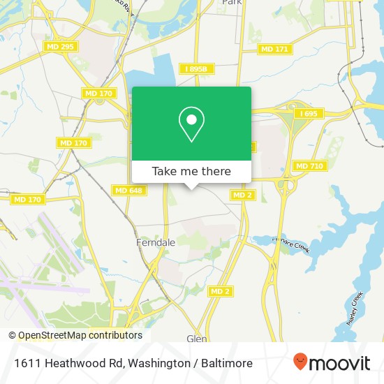 1611 Heathwood Rd, Glen Burnie, MD 21061 map