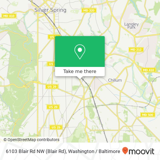 6103 Blair Rd NW (Blair Rd), Washington, DC 20011 map