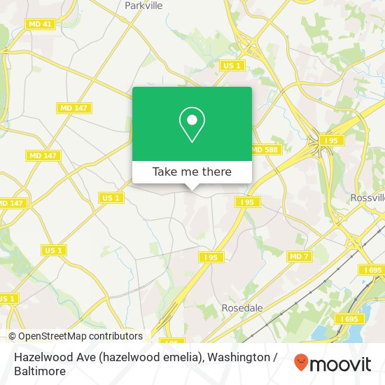 Hazelwood Ave (hazelwood emelia), Baltimore, MD 21206 map
