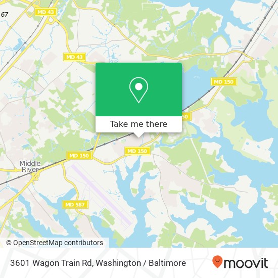 3601 Wagon Train Rd, Middle River, MD 21220 map