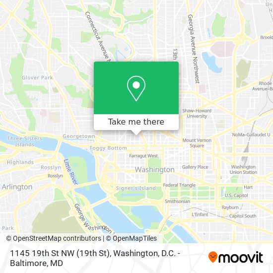 Mapa de 1145 19th St NW