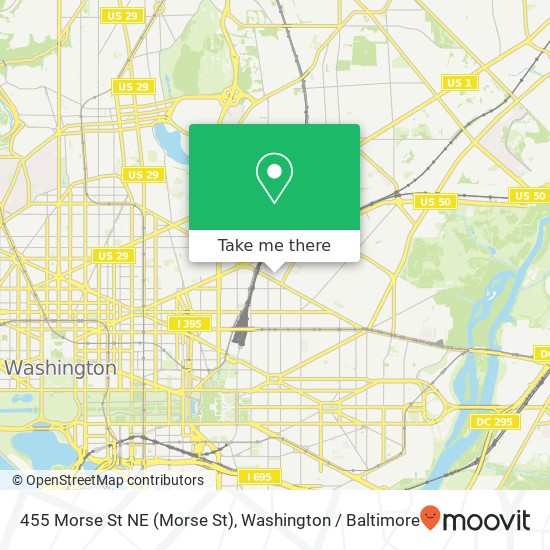 Mapa de 455 Morse St NE (Morse St), Washington, DC 20002